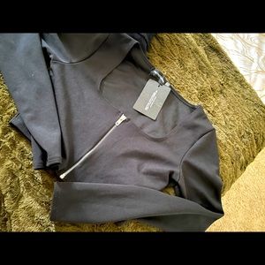 Black Zip Up Top